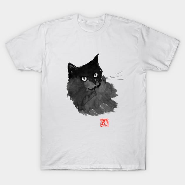 cool black cat T-Shirt by pechane